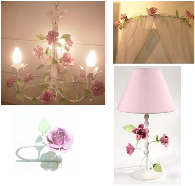 lustre quarto infantil com flores
